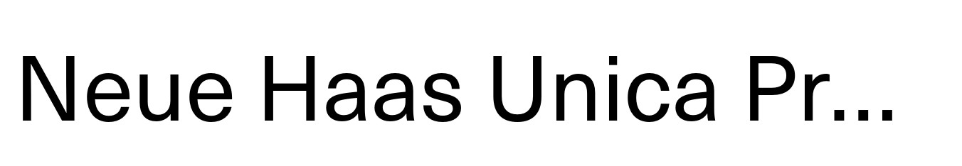 Neue Haas Unica Pro Regular